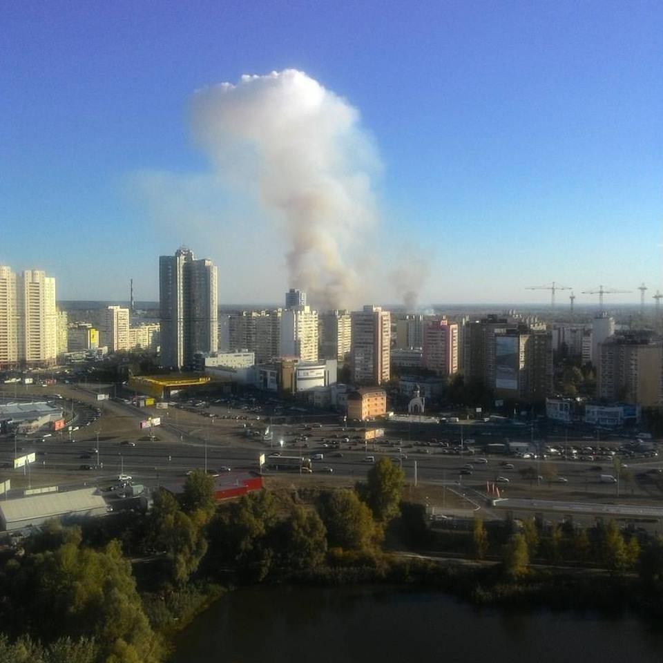 пожар киев 09.10.2015